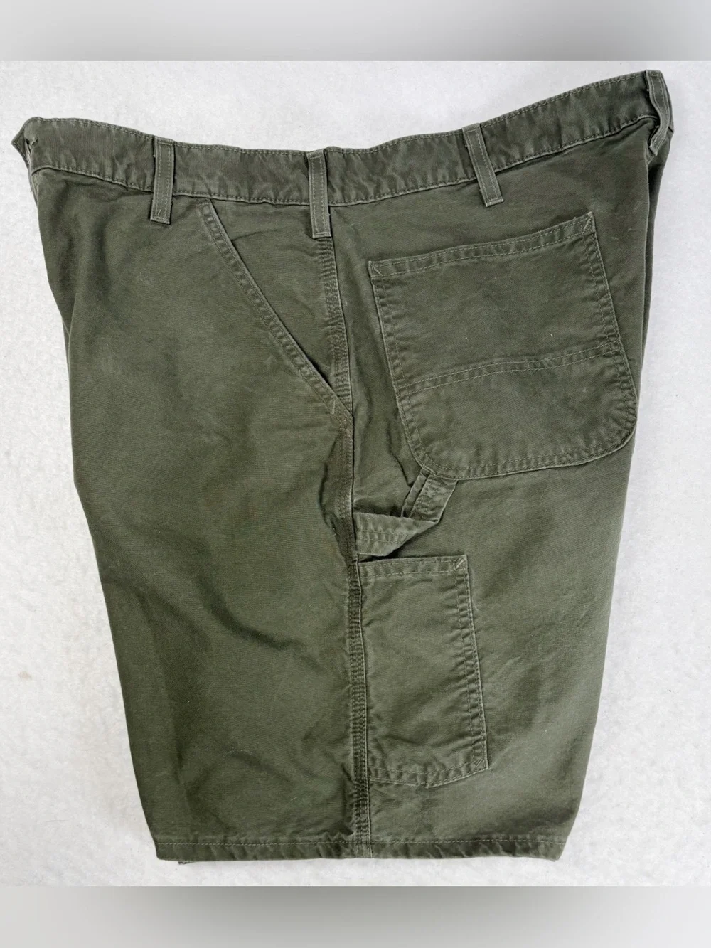 Men's Olive Green Duck Carpenter Shorts B25MOS